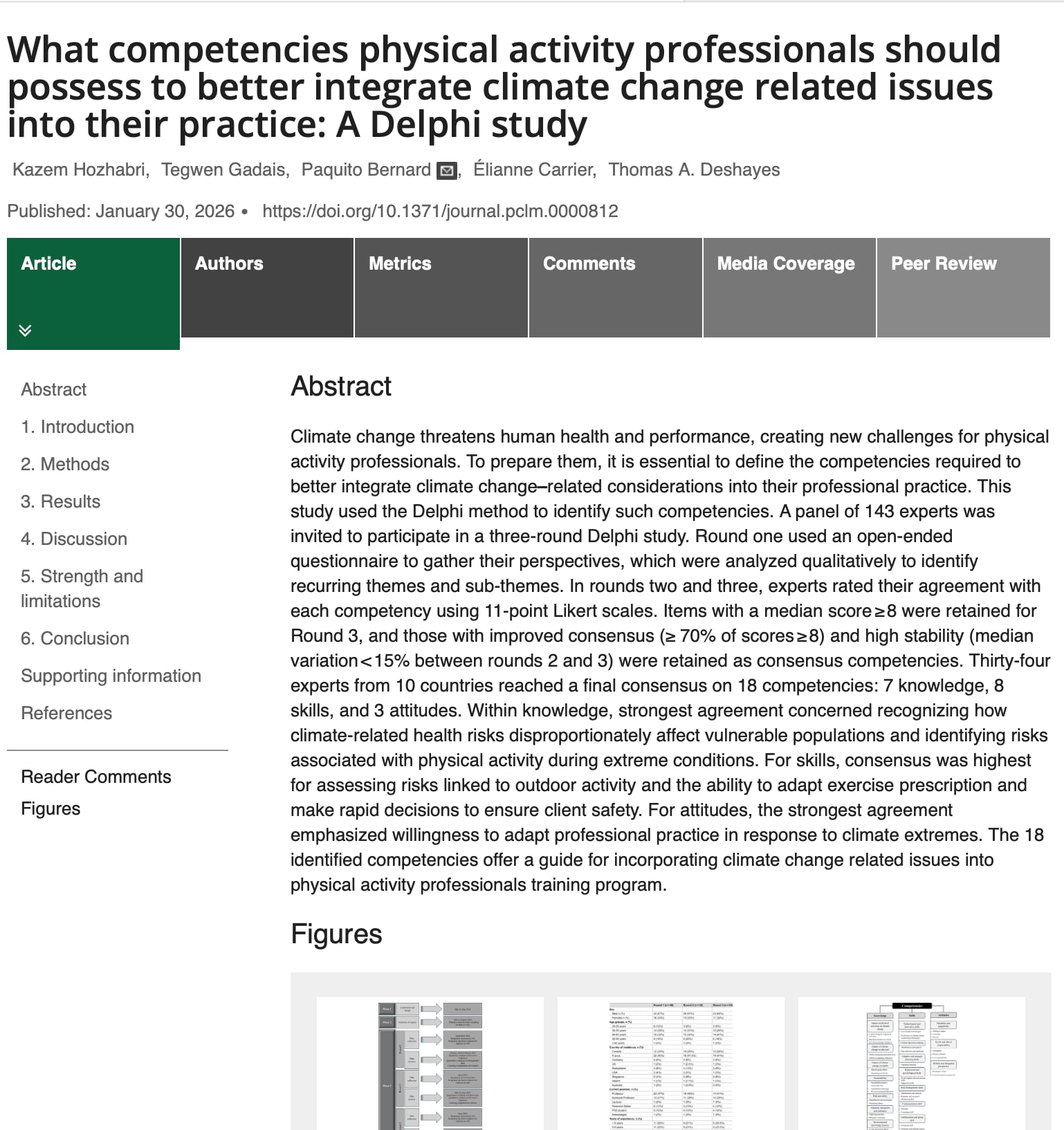 What competencies physical activity professionals should possess to better integrate climate change related issues into their practice: A Delphi study